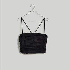 NWT Madewell Poplin Crop Tube Top